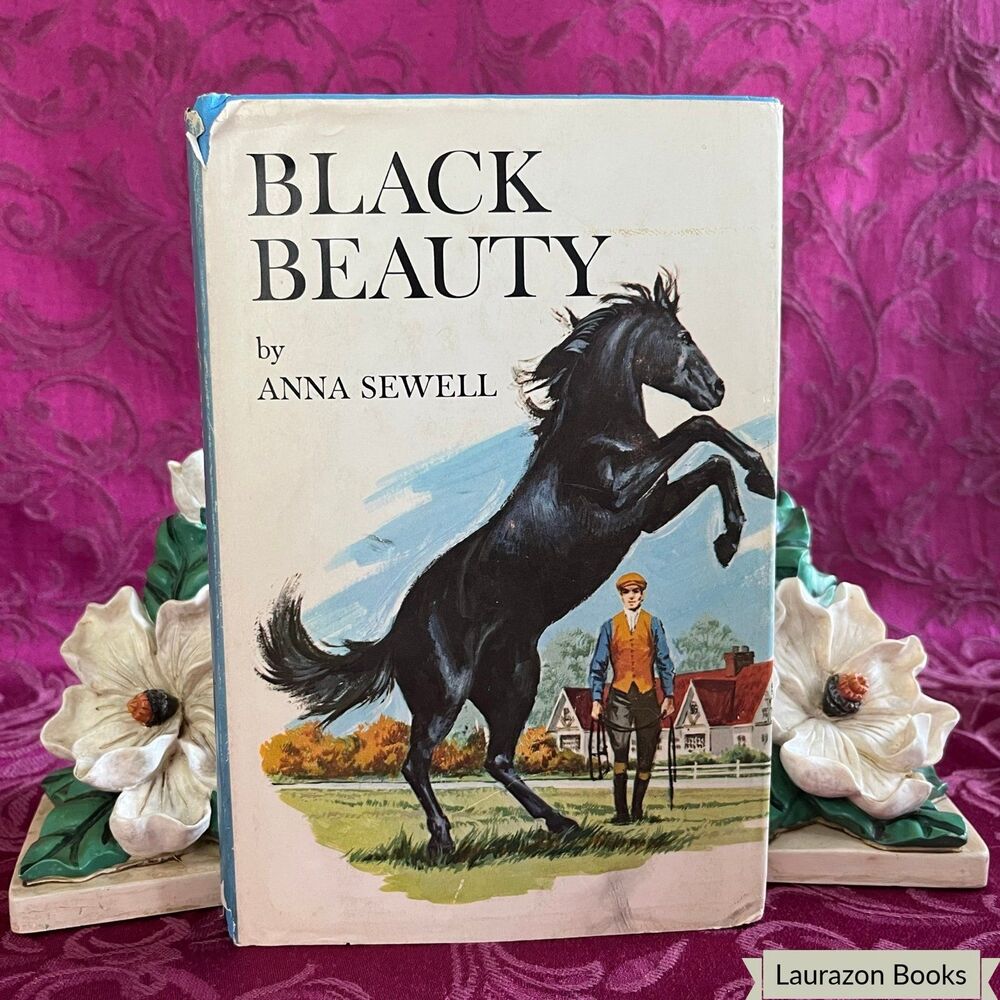 1954 Black Beauty by Anna Sewell, Illustrated Vintage Book, Nelson Doubleday